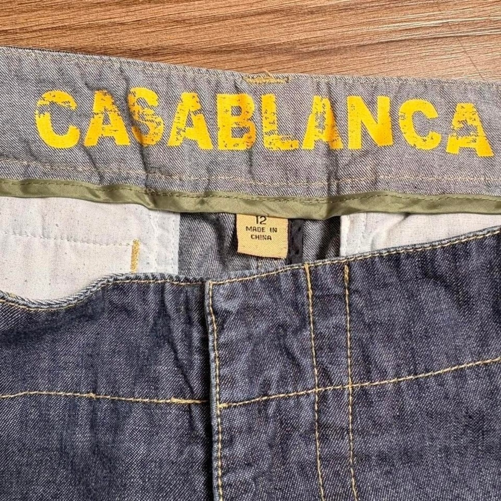 Y2K Casablanca blue denim jeans Size 12 (0159) - Picture 3 of 4